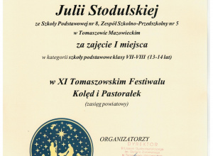 Koncert Laureatów XI Festiwalu Kolęd i Pastorałek o zasięgu powiatowym